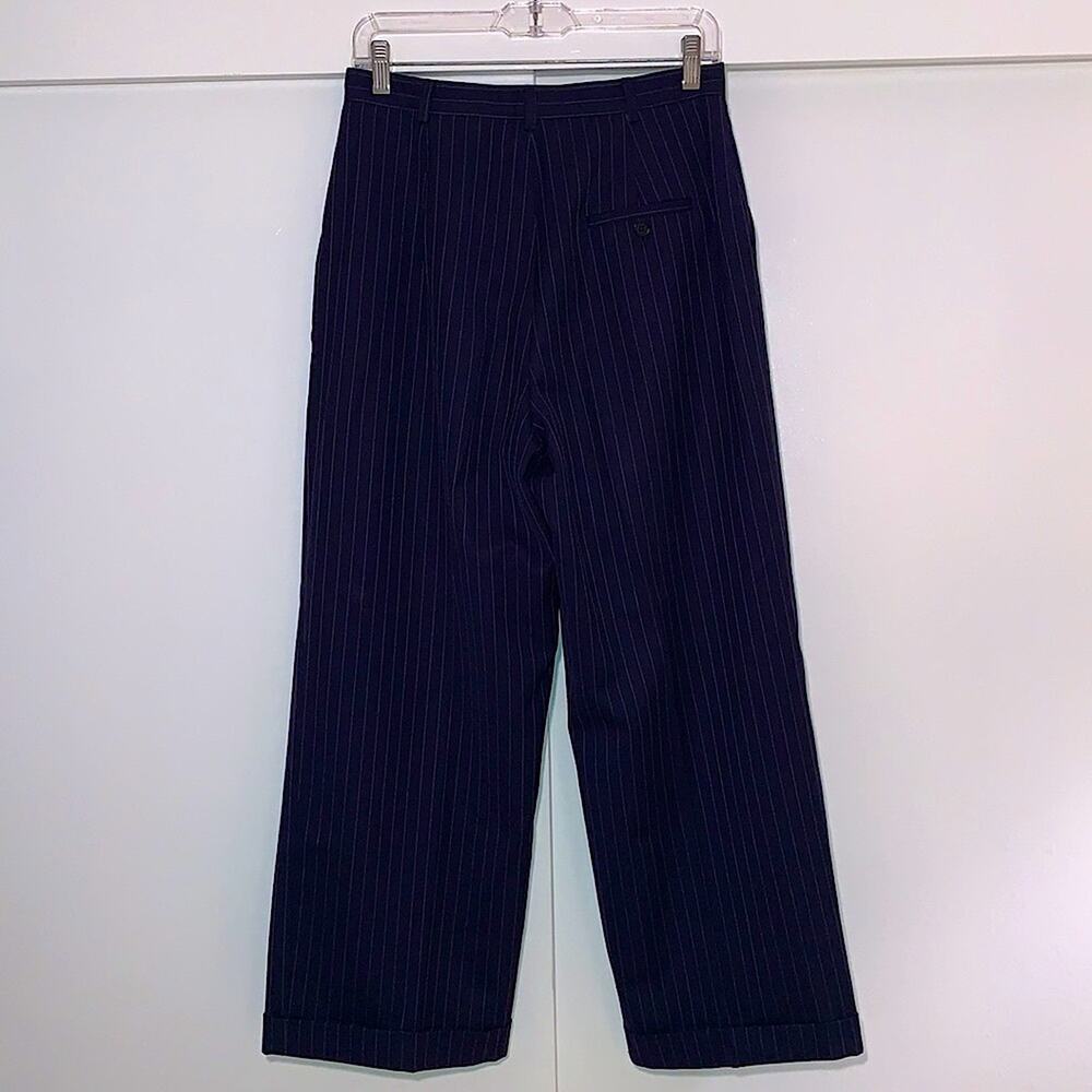 Lauren‎ Ralph Lauren worsted wool navy pinstripe pants - Picture 6 of 11